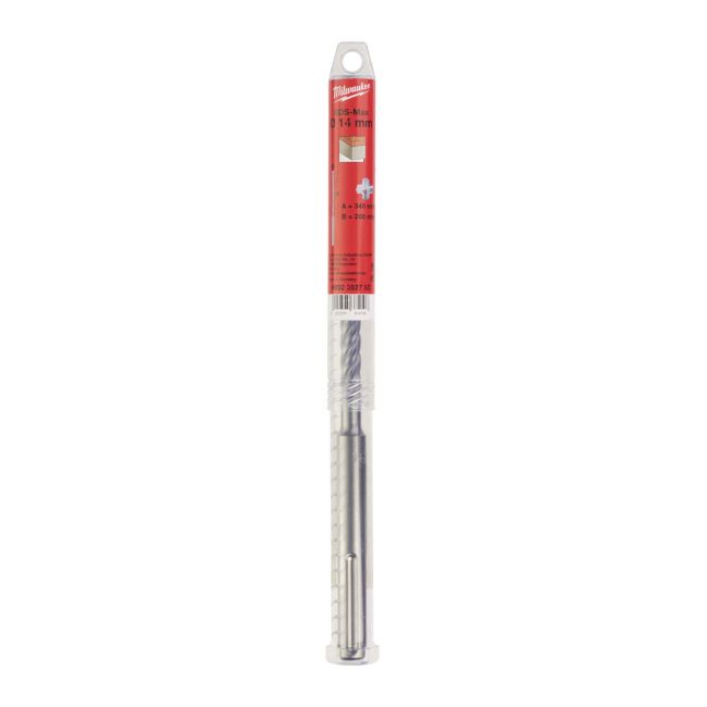 Бур SDS-MAX MX4 MILWAUKEE, діаметр 14,0х340х200мм (4932352752)