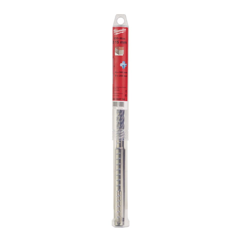 Бур SDS-MAX MX4 MILWAUKEE, діаметр 15,0х340х200мм (4932352754)