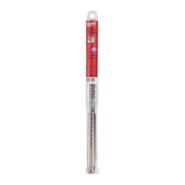 Бур SDS-MAX MX4 MILWAUKEE, діаметр 15,0х340х200мм (4932352754)