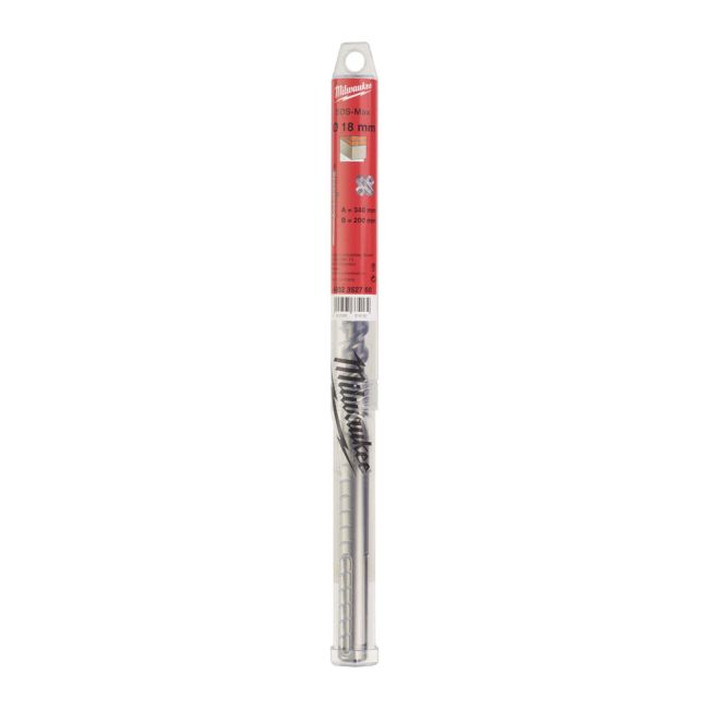 Бур SDS-MAX MX4 MILWAUKEE, діаметр 18,0х340х200мм (4932352760)