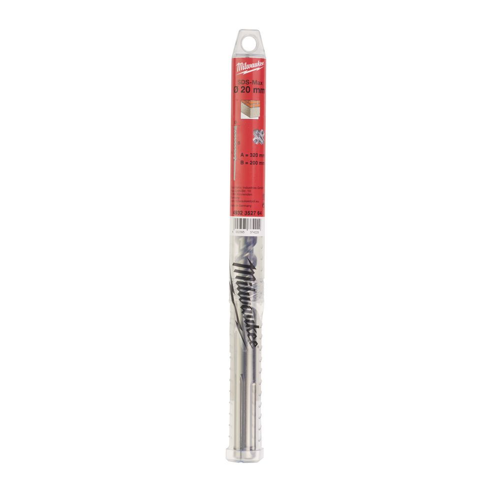 Бур SDS-MAX MX4 MILWAUKEE, діаметр 20,0х320х200мм (4932352764)