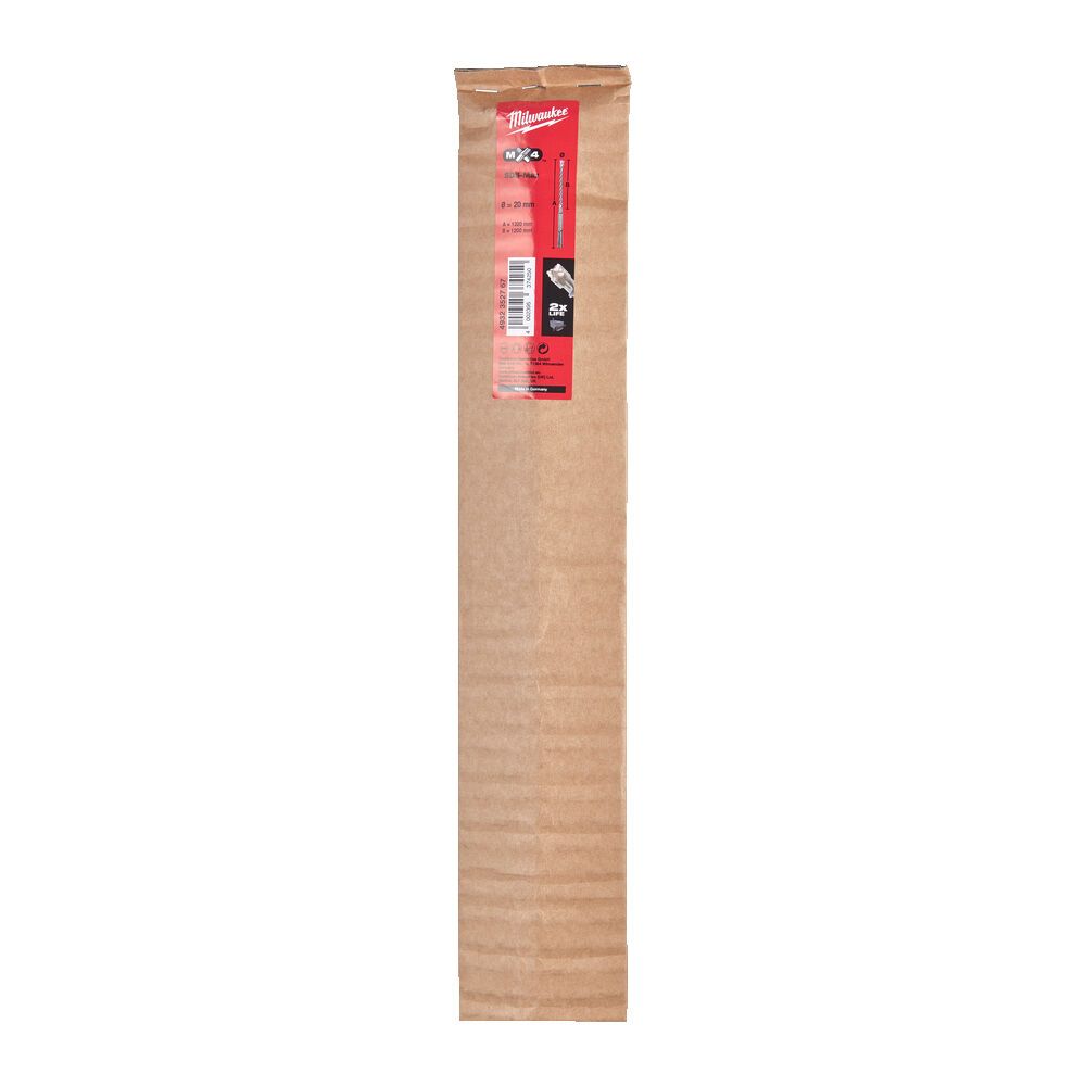 Бур SDS-MAX MX4 MILWAUKEE, діаметр 20,0х1320х1200мм (4932352767)