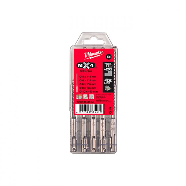 Набор буров Milwaukee SDS-PLUS MX4 5 шт (4932352833)