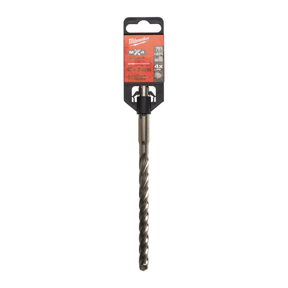 Бур SDS-PLUS MX4 MILWAUKEE, діаметр 9,0х165х100мм (4932352944)