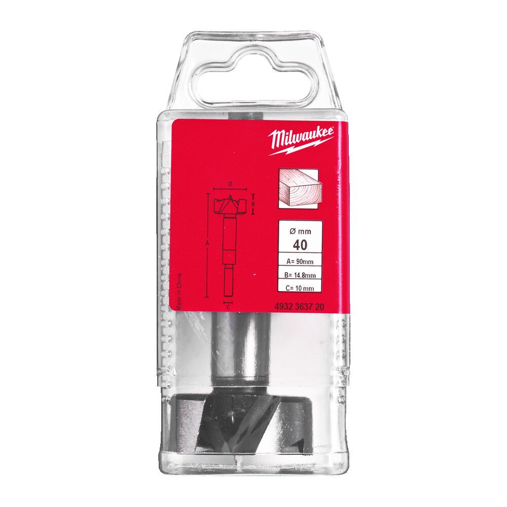 Свердло FORSTNER MILWAUKEE, діаметр 40х90мм (4932363720)