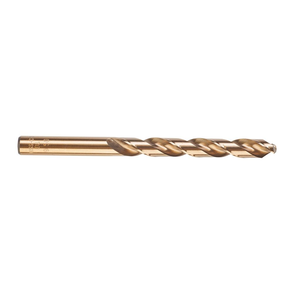 Свердло по металу HSS-Co MILWAUKEE DIN338, діаметр 9,5х125х83мм, (5шт), пластикова коробка (4932373353)