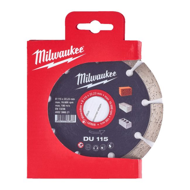 Диск алмазний MILWAUKEE DU 115, діаметр 125мм (цегла, бетон, шлакоблок) (4932399521)