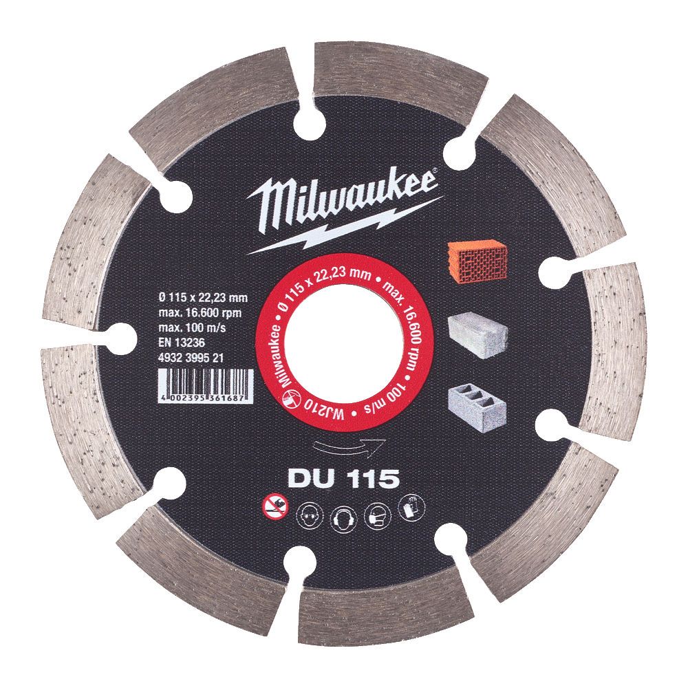 Диск алмазний MILWAUKEE DU 115, діаметр 125мм (цегла, бетон, шлакоблок) (4932399521)