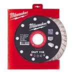 Диск алмазний MILWAUKEE DUT 115, діаметр 115мм (керамічна плитка/чистий різ) (4932399526)