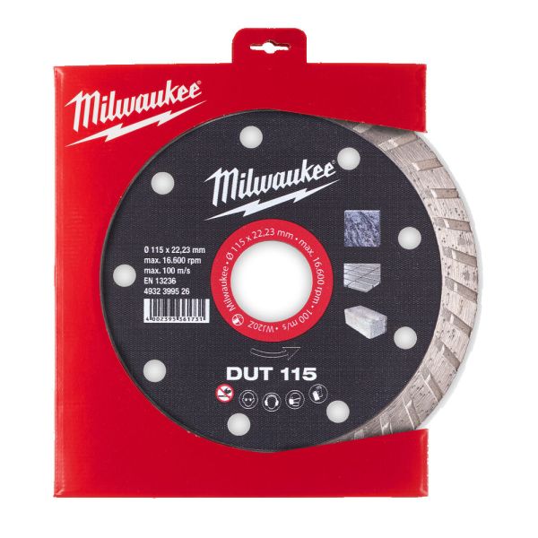 Диск алмазний MILWAUKEE DUT 115, діаметр 115мм (керамічна плитка/чистий різ) (4932399526)