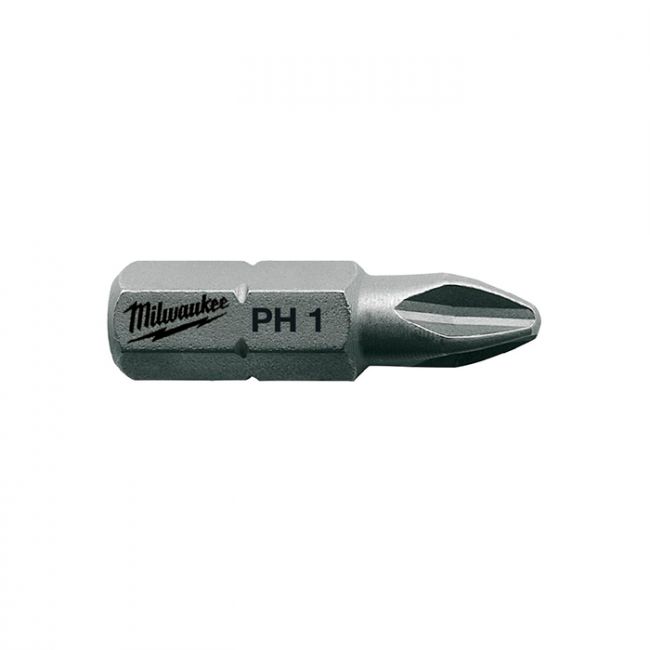 Біта MILWAUKEE, PH3, 25мм, (25шт), пластикова коробка (4932399588)