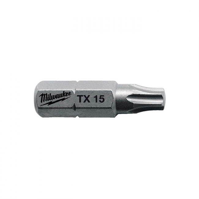 Біта MILWAUKEE, TX15, 25мм, (25шт), пластикова коробка (4932399595)