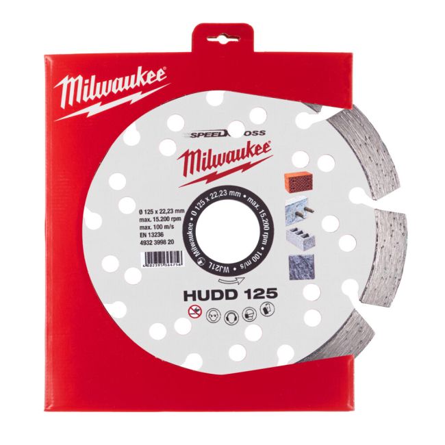 Диск алмазний Speedcross MILWAUKEE HUDD 125, діаметр 125мм (залізобетон, граніт) (4932399820)