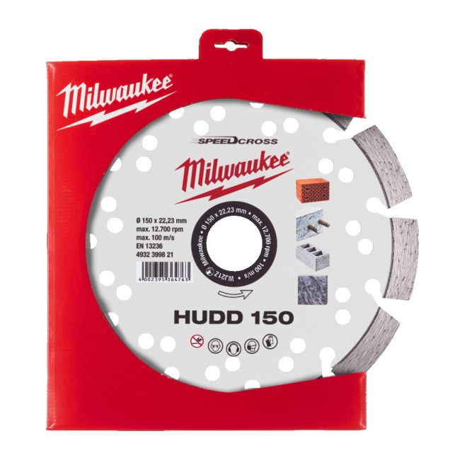 Диск алмазний Speedcross MILWAUKEE HUDD 150, діаметр 150мм (залізобетон, граніт) (4932399821)