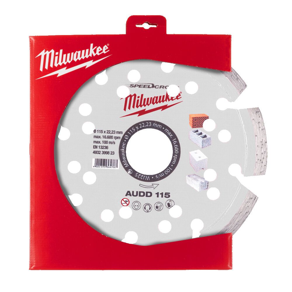 Диск алмазний Speedcross MILWAUKEE AUDD 115, діаметр 115мм (бетон, цегла, асфальт) (4932399823)