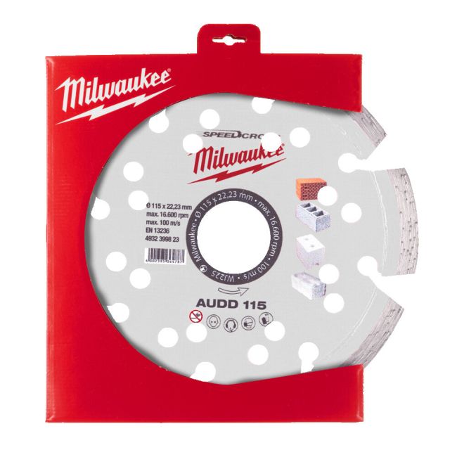 Диск алмазний Speedcross MILWAUKEE AUDD 115, діаметр 115мм (бетон, цегла, асфальт) (4932399823)