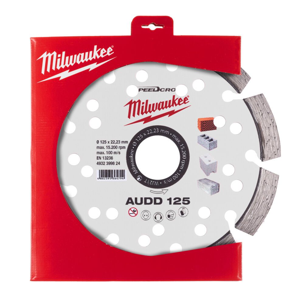 Диск алмазний Speedcross MILWAUKEE AUDD 125, діаметр 125мм (бетон, цегла, асфальт) (4932399824)