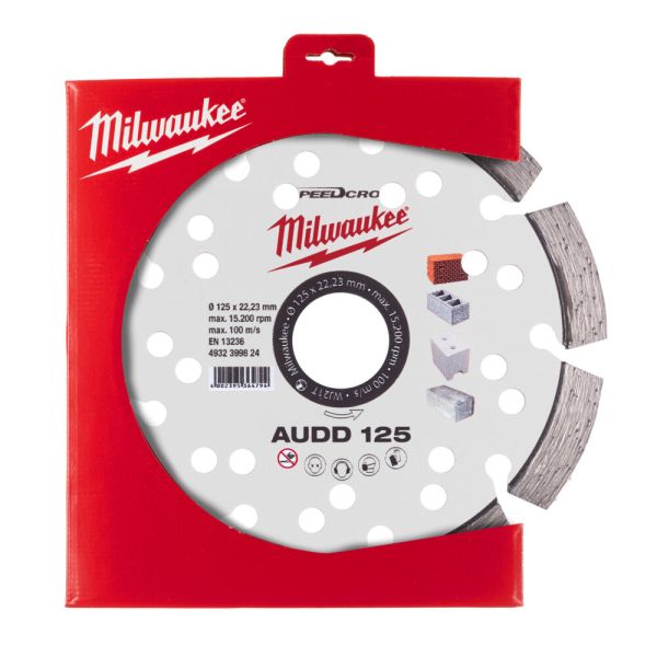 Диск алмазний Speedcross MILWAUKEE AUDD 125, діаметр 125мм (бетон, цегла, асфальт) (4932399824)