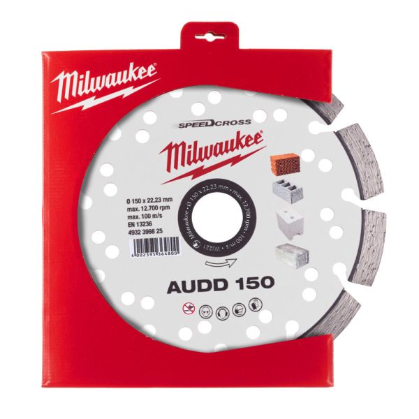 Диск алмазний Speedcross MILWAUKEE AUDD 150, діаметр 150мм (бетон, цегла, асфальт) (4932399825)