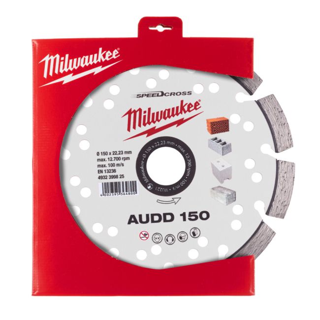Диск алмазний Speedcross MILWAUKEE AUDD 150, діаметр 150мм (бетон, цегла, асфальт) (4932399825)