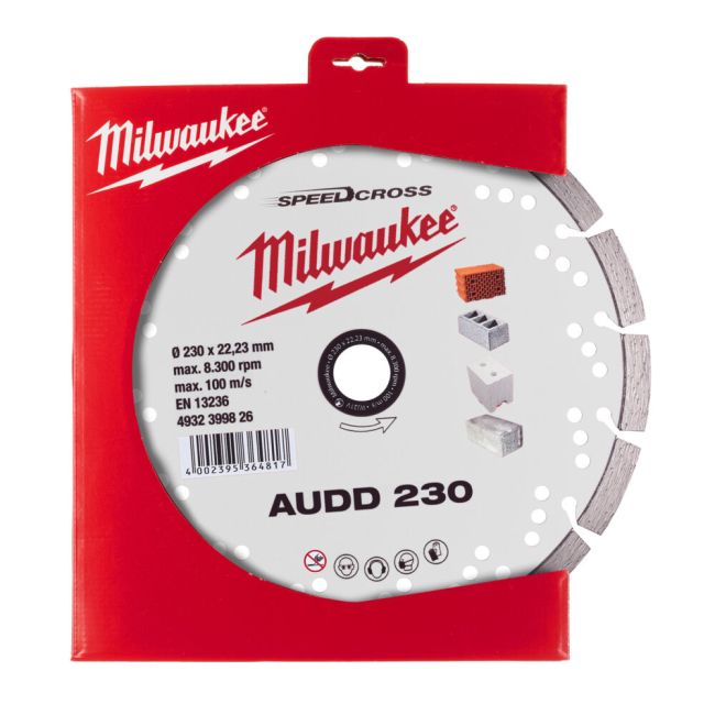 Диск алмазний Speedcross MILWAUKEE AUDD 230, діаметр 230мм (бетон, цегла, асфальт) (4932399826)