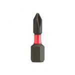 Біта SHOCKWAVE MILWAUKEE, PH2, 25мм, (25шт), пластикова коробка (4932430853)