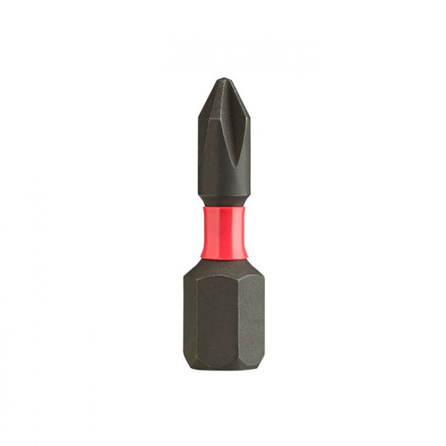 Біта SHOCKWAVE MILWAUKEE, PH2, 25мм, (25шт), пластикова коробка (4932430853)