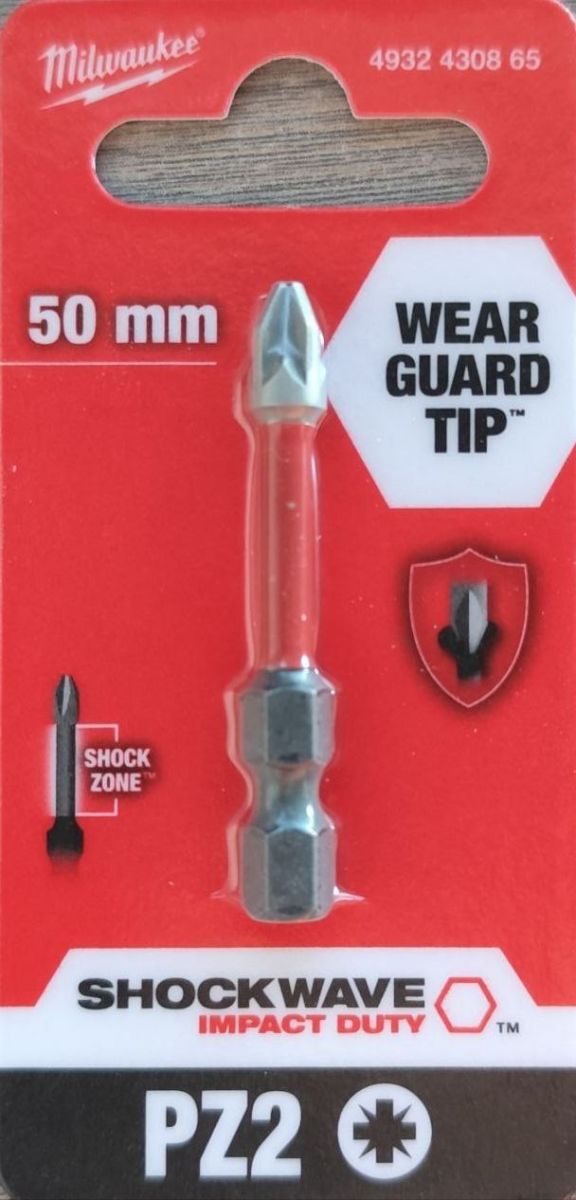 Біта SHOCKWAVE MILWAUKEE, PZ2, 50мм (4932430865)