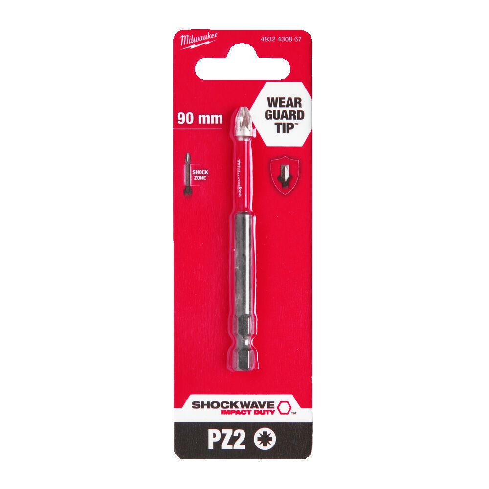 Біта SHOCKWAVE MILWAUKEE, PZ2, 90мм (4932430867)