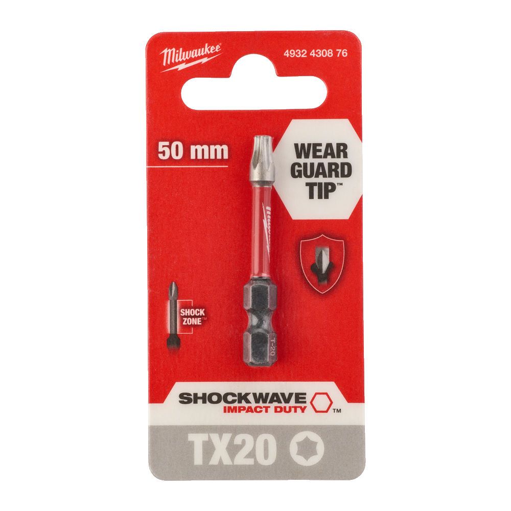 Біта SHOCKWAVE MILWAUKEE, TX20, 50мм (4932430876)