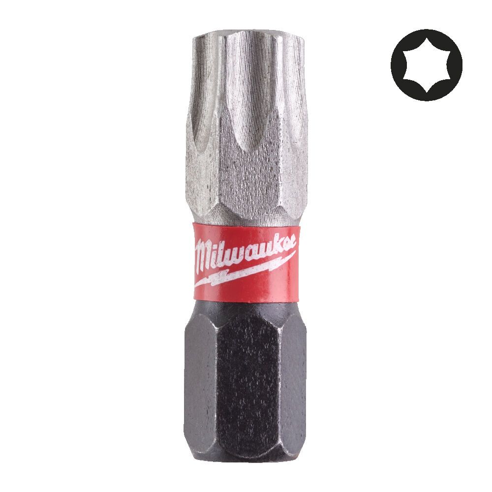 Биты Milwaukee SHOCKWAVE TX40, 25 мм (4932430889)
