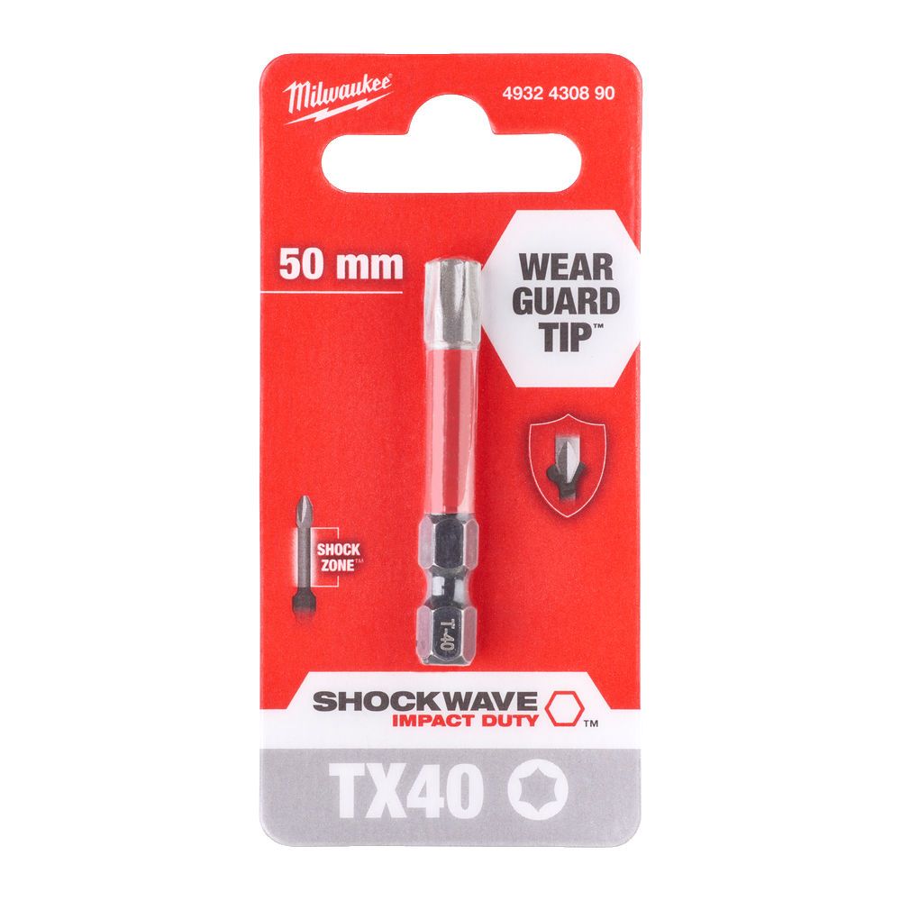 Біта SHOCKWAVE MILWAUKEE, TX40, 50мм (4932430890)