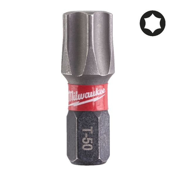 Біта SHOCKWAVE MILWAUKEE, TX50, 25мм, (2шт) (4932430891)