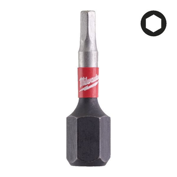 Біта SHOCKWAVE MILWAUKEE, Hex2,5, 25мм, (2шт) (4932430893)