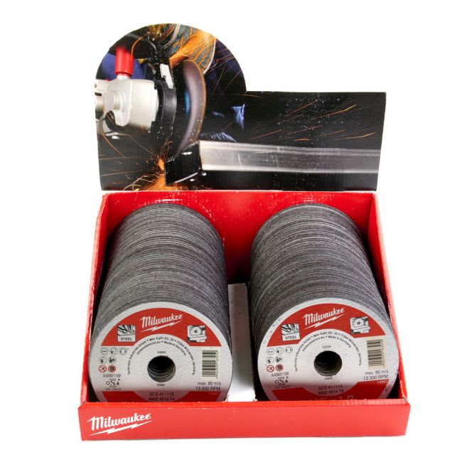 Диск відрізний по металу MILWAUKEE, SCS 41/115х3 PRO+, діаметр 115мм, (200шт) (4932451475)
