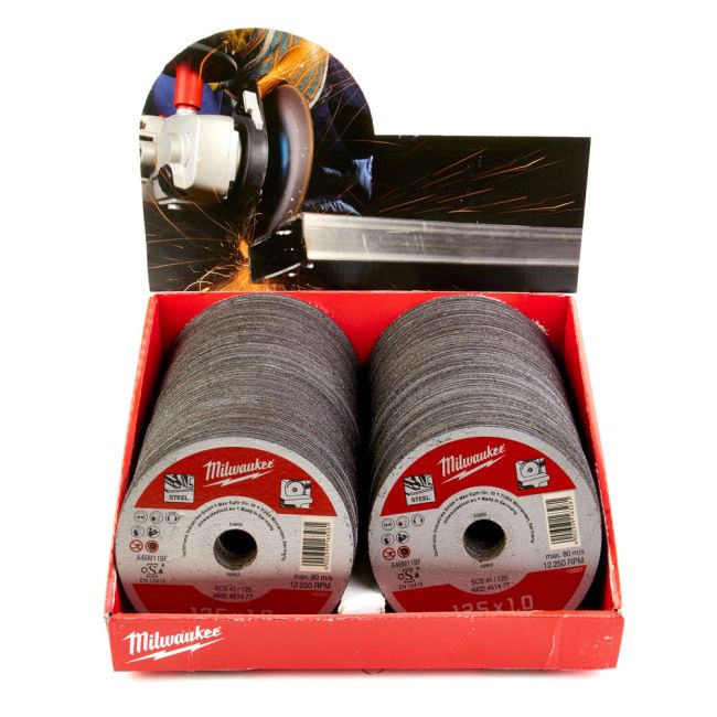 Диск відрізний по металу MILWAUKEE, SCS 41/125х1, діаметр 125мм, (200шт) (4932451478)