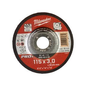 Диск відрізний по металу MILWAUKEE, SC 42/115х3 PRO+, діаметр 115мм (4932451495)