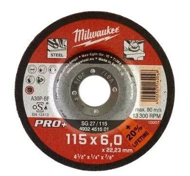 Шлифовальный диск по металлу Milwaukee SG 27 / 230 х 6 PRO+ (1шт) (4932451504)