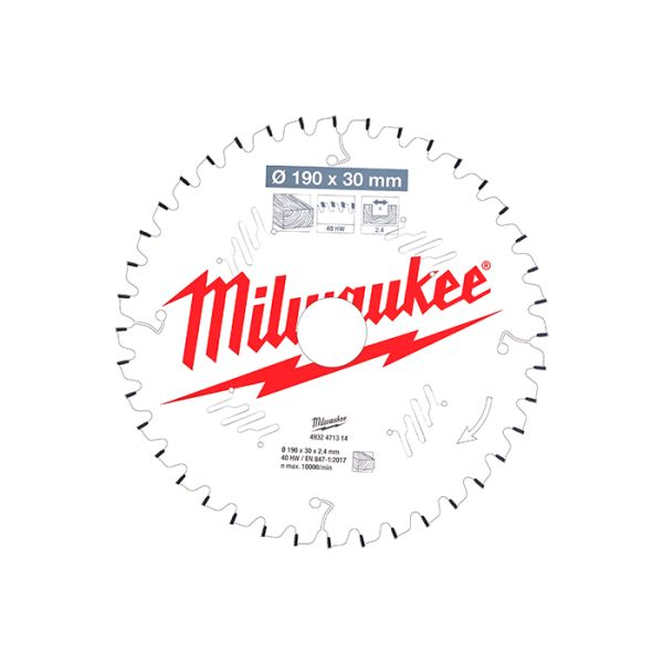 Диск для торцовочной пилы Milwaukee WCSB 190 x 30 x 40 мм (1шт) (4932459544)