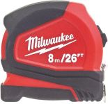 Рулетка Pro Compact MILWAUKEE, 8м/26фт (25мм), (заміна на 4932498781) (4932459596)