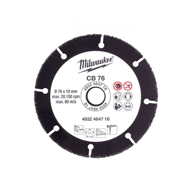 Диск для циркулярных пил по дереву Milwaukee CB 76 x 10 мм ДЛЯ M12 FCOT  (4932464716)
