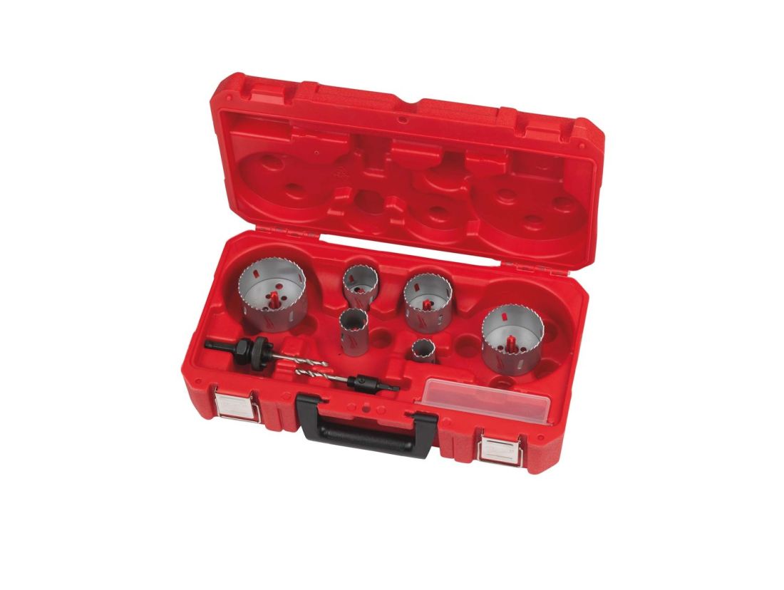 Набір коронок Holesaw BiM Contractor MILWAUKEE Set 1 (?25/32/40/54/68/76мм) (10шт.), пластиковий кейс (4932464719)