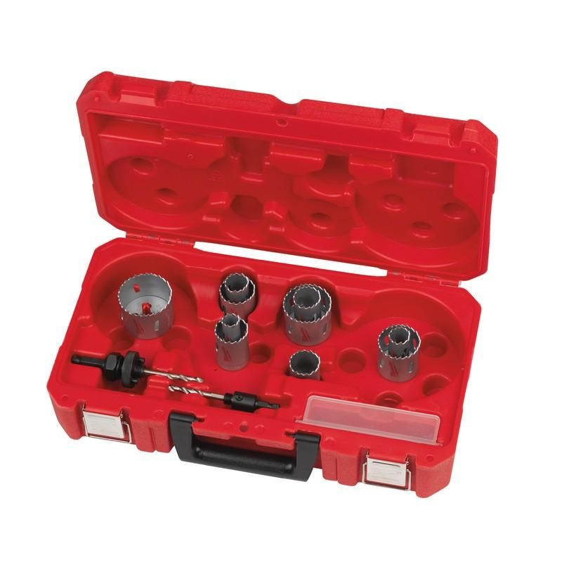 Набір коронок Holesaw BiM Contractor MILWAUKEE Set 2 (діаметри 19/22/25/29/32/35/38/44/51/57мм) (14шт) , пластиковий кейс (4932464720)
