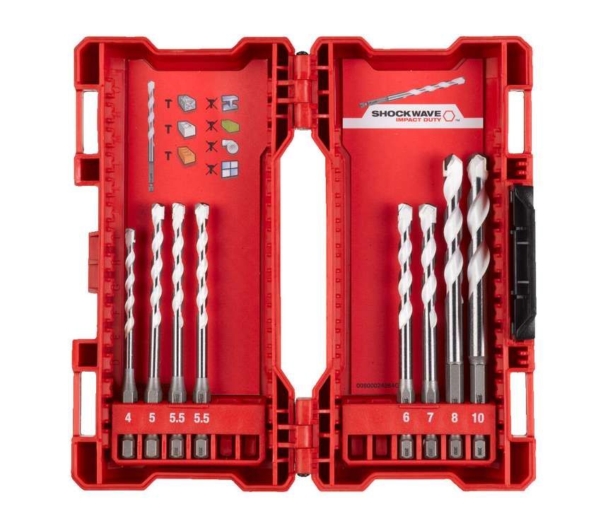 Універсальні свердла Multi Material Shockwave діам. 4 - 10 мм Milwaukee 4932471113, хвостовик 1/4 дю (4932471113)