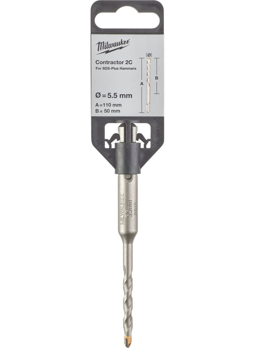 Бур SDS-PLUS Contractor MILWAUKEE діаметр 5,5x110х50мм (4932471215)