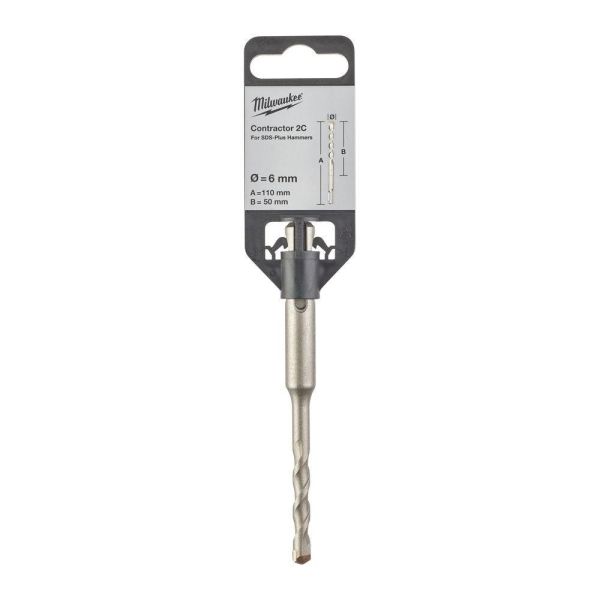 Бур SDS-PLUS Contractor MILWAUKEE діаметр 6x110х50мм (4932471217)
