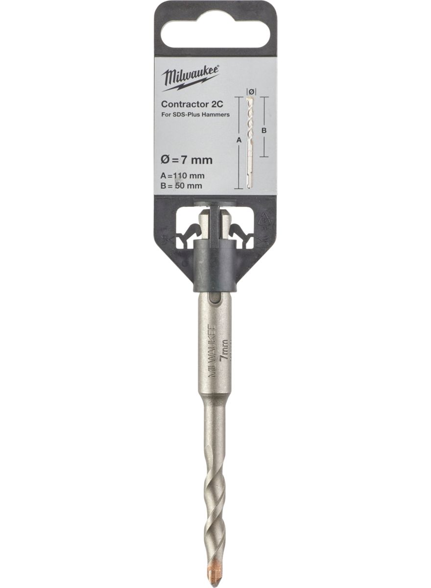 Бур SDS-PLUS Constactor MILWAUKEE діаметр 7x110х50мм (4932471224)