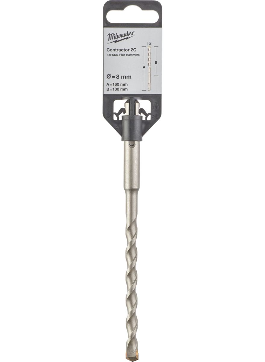 Бур SDS-PLUS Contractor MILWAUKEE діаметр 8x160х100мм (4932471228)