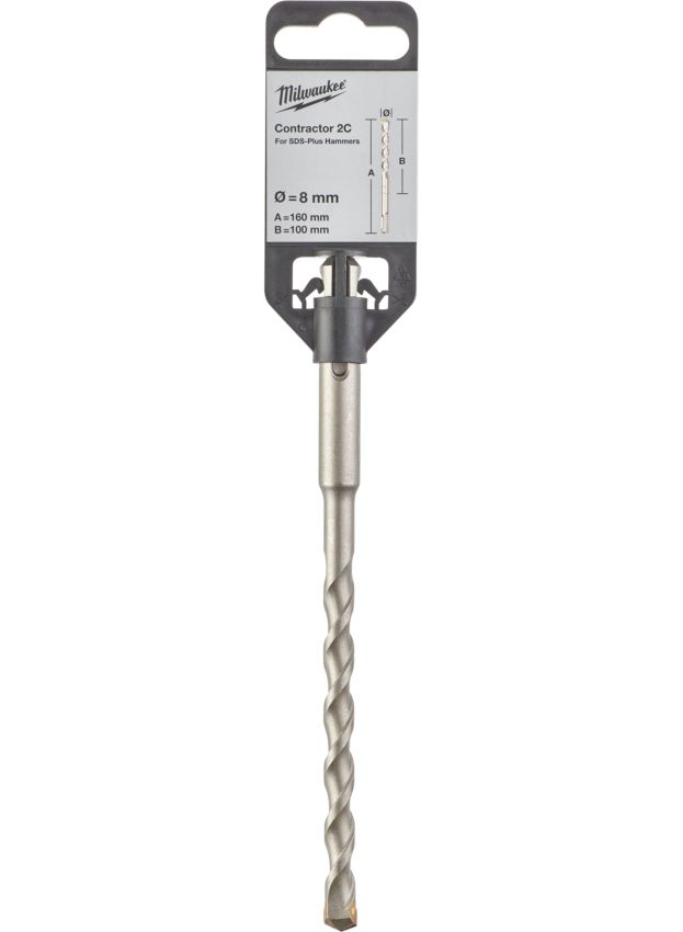 Бур SDS-PLUS Contractor MILWAUKEE діаметр 8x160х100мм (4932471228)