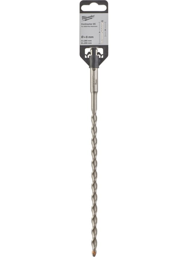 Бур SDS-PLUS Contractor MILWAUKEE діаметр 8x260х200мм (4932471230)